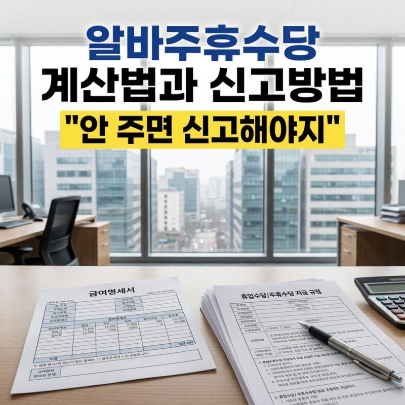 주휴수당지급기준15시간 알바 주휴수당 계산법 조건 안 주면 신고방법