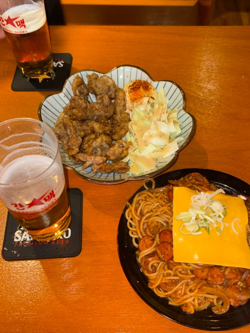 광안리 술집 맥주 맛집ㅣ간빠맥주 광안리2호점 서서먹는 생맥주 후기 (나폴리탄파스타·닭껍....