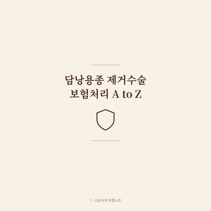 담낭용종 제거수술 보험처리 전 꼭 알아야 할 것들