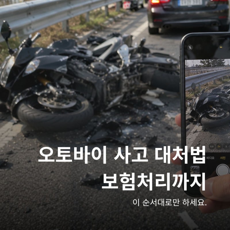 오토바이 사고 대처법, 보험처리까지 이 순서대로만 하세요