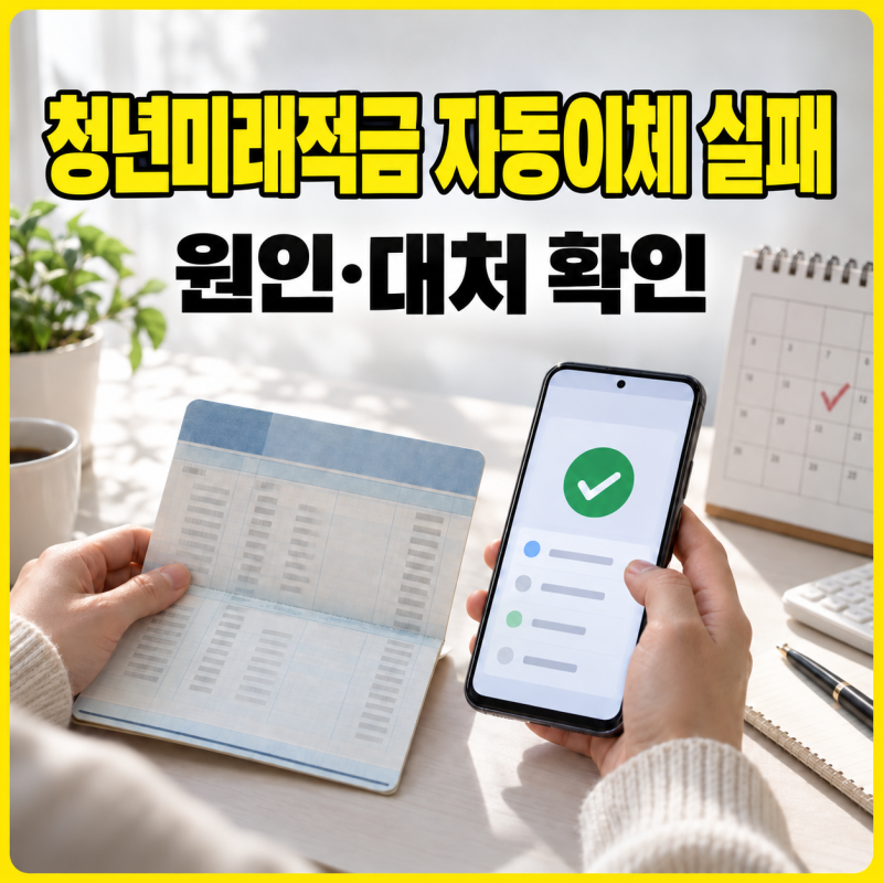 청년미래적금 자동이체 실패 원인과 납입 대처법