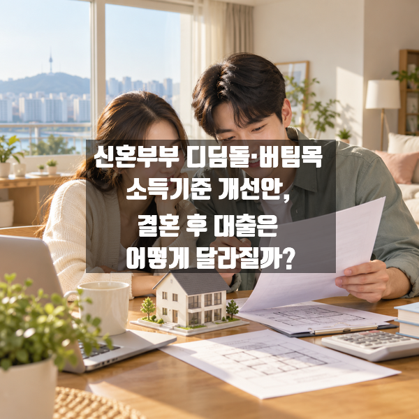 신혼부부 디딤돌·버팀목 소득기준 개선안, 결혼 후 대출은 어떻게 달라질까?