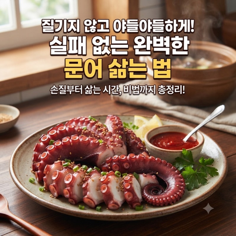 질기지 않고 야들야들하게! 실패 없는 완벽한 문어 삶는 법 & 손질법