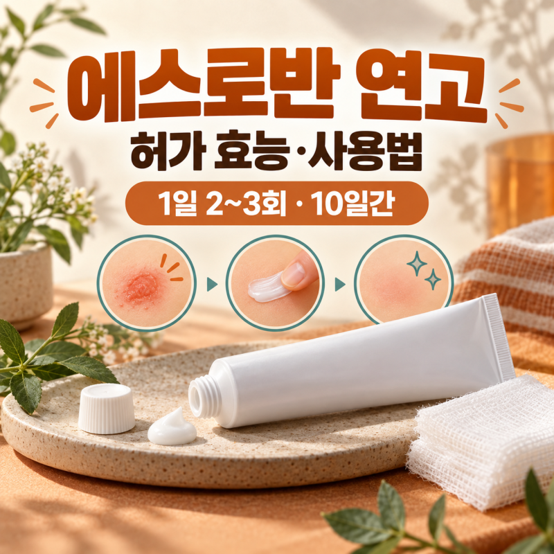 에스로반 연고 허가된 효능효과와 사용법 정리