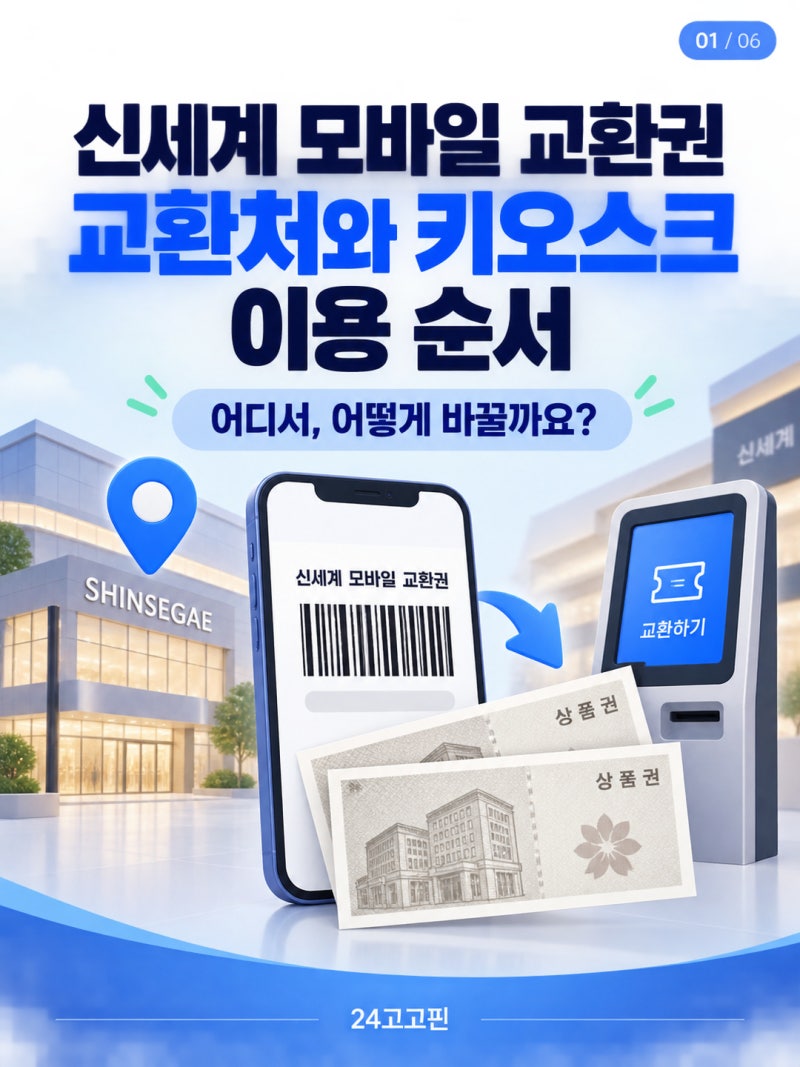 신세계 모바일 교환권 교환처와 키오스크 이용 순서