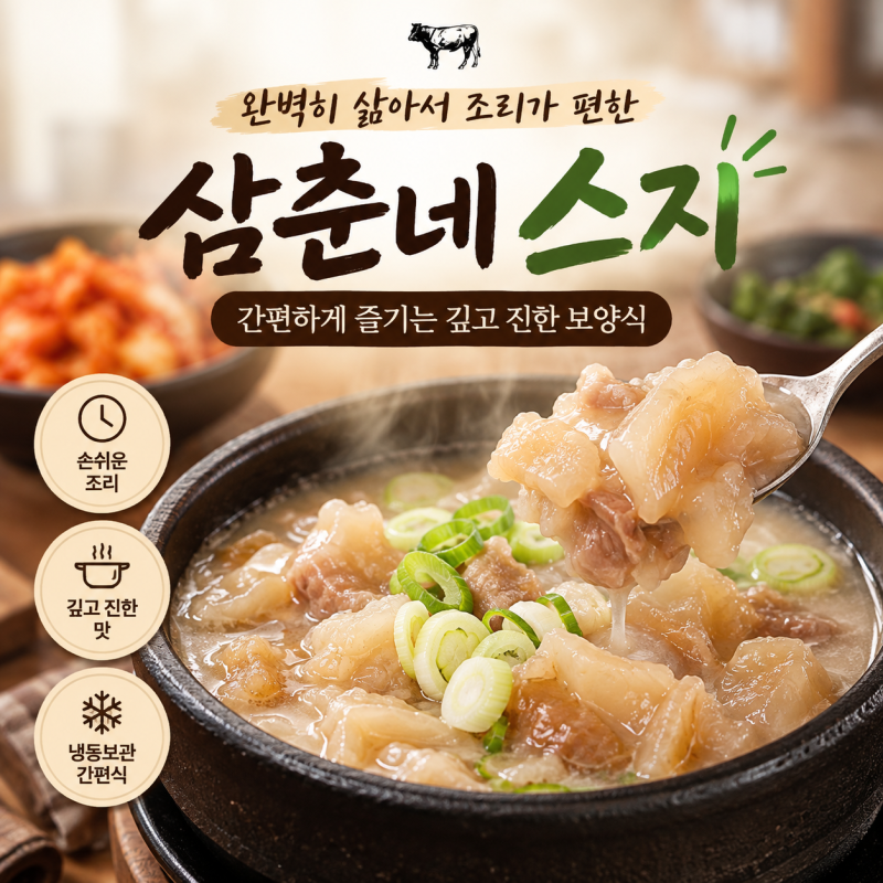 삼춘네 스지, 손질 부담 없이 간편하게 즐기는 소고기 스지 요리