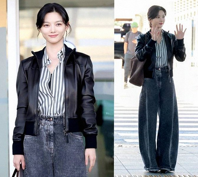 김유정 밀라노 패션위크 사로잡은 세련된 블랙 수트와 공항패션 정보