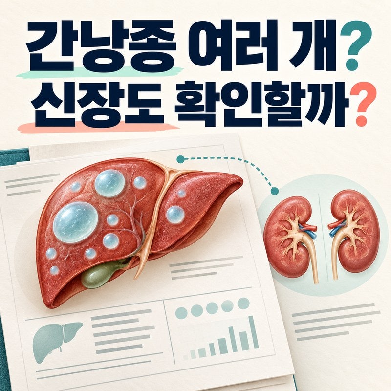 간낭종 여러 개 발견됐다면｜신장에도 물혹이 있는지 확인해야 할까?