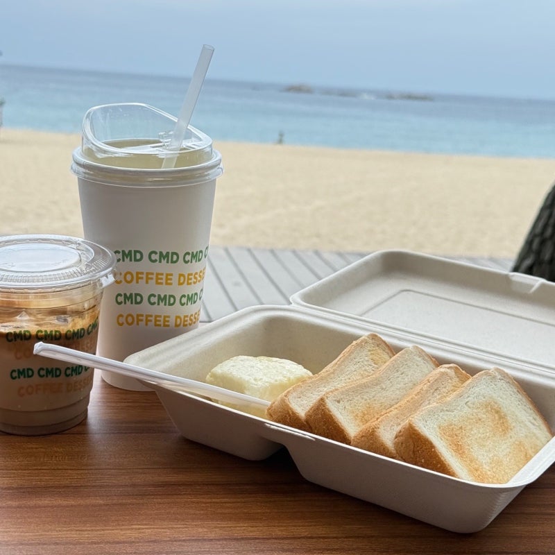 강릉 경포대카페 씨엠디컴퍼니 초당옥수수라떼, 순두부카이막 포장 솔직후기 (feat.피크닉)