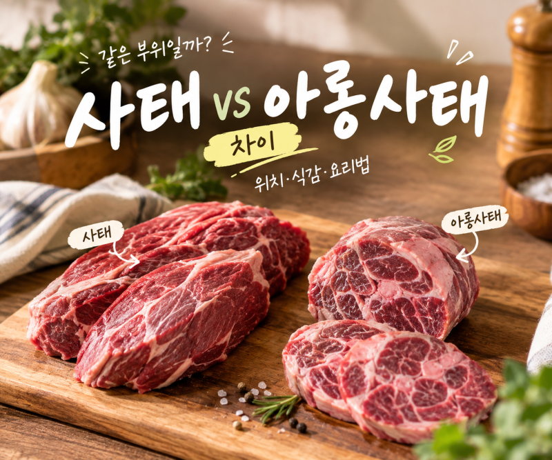 사태 vs 아롱사태 차이! 같은 부위일까? 위치·식감·요리법까지