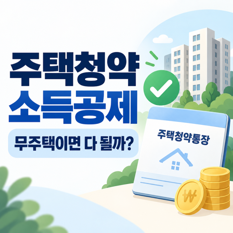 주택청약 소득공제 조건, 무주택이면 다 될까