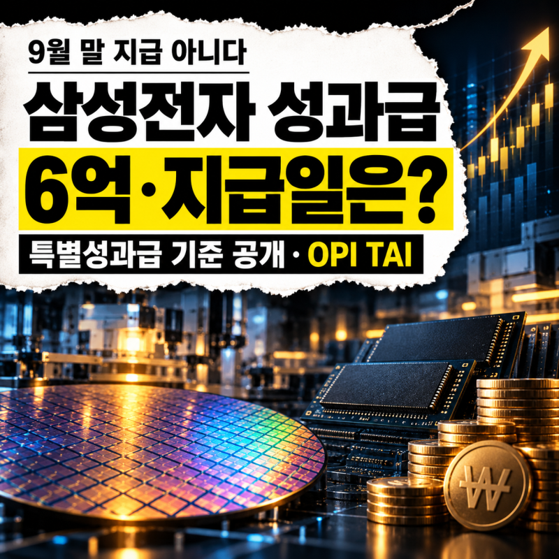삼성전자 성과급 지급일 언제? 특별성과급 6억·OPI TAI 지급 일정 정리