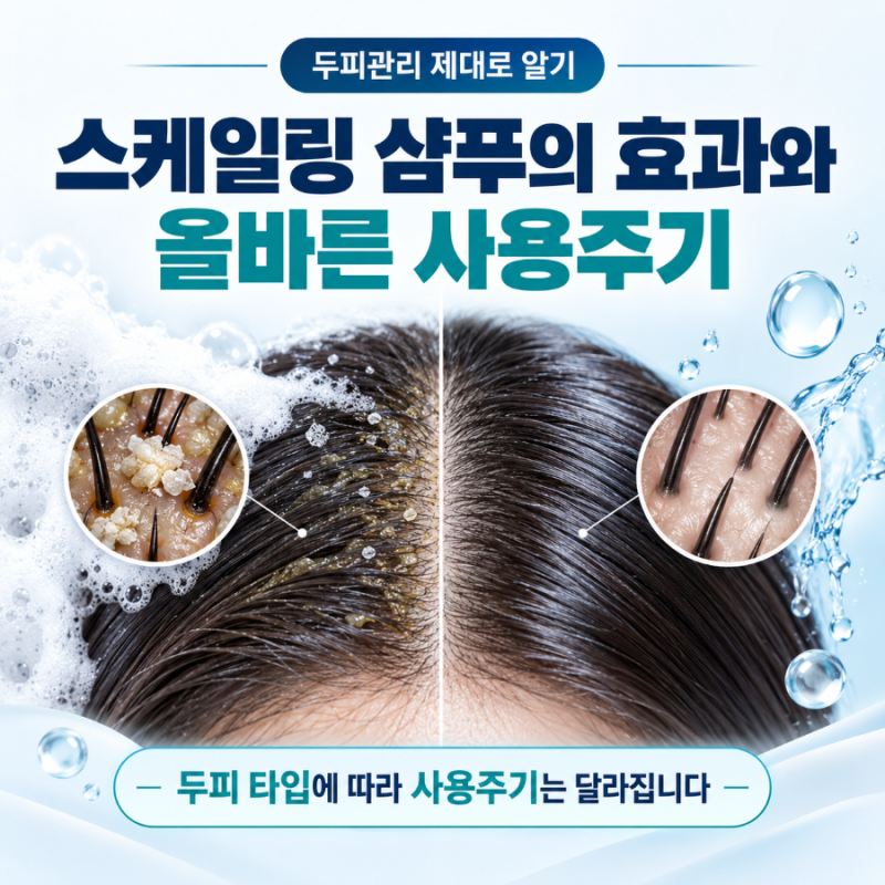 두피 스케일링 샴푸 효과와 올바른 사용주기
