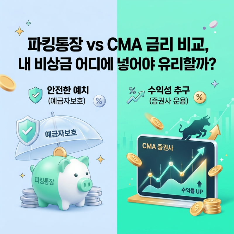 CMA 파킹통장 차이 총정리: 예금자보호부터 금리 비교 및 단기 자금 굴리는 실전 팁