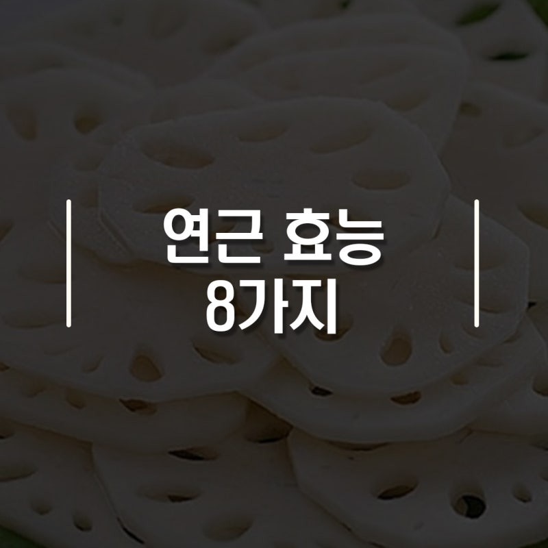 연근차·연근즙 효능 8가지|연근 먹는법