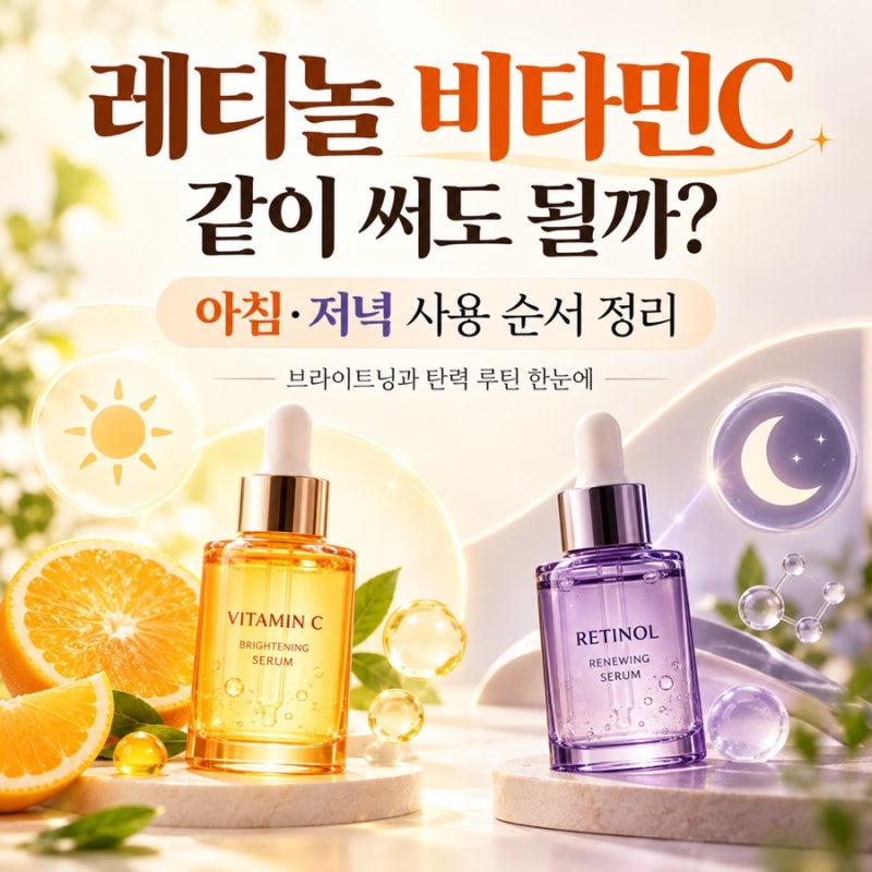 레티놀 비타민C 같이 써도 될까? 아침·저녁 사용 순서 정리