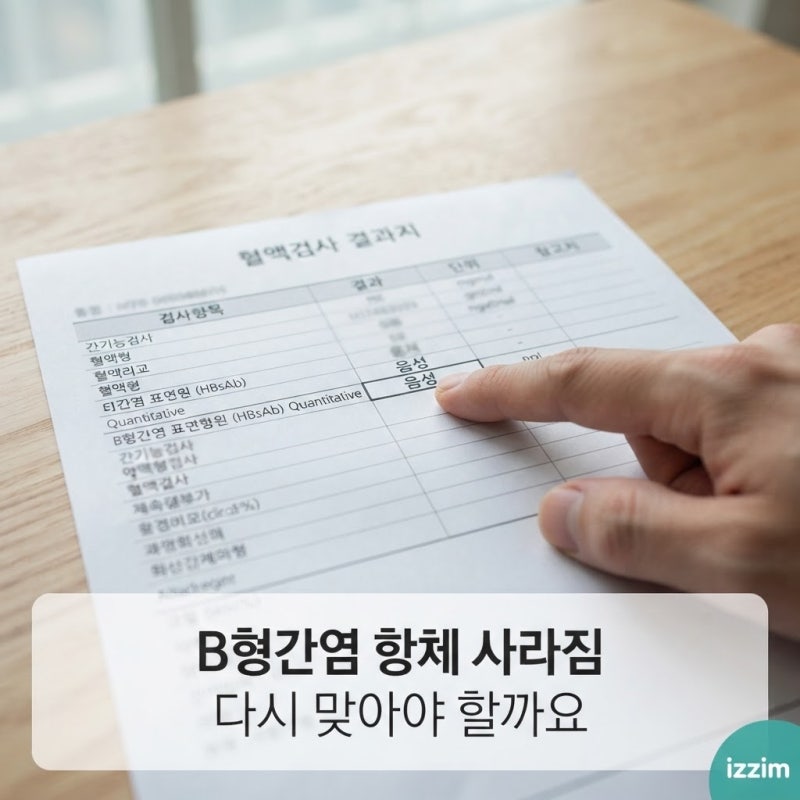 B형간염 항체 사라짐, 다시 맞아야 할까요