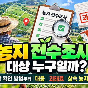 농지 전수조사 대상 누구일까? 대상 확인 방법부터 대응·과태료·상속 농지까지