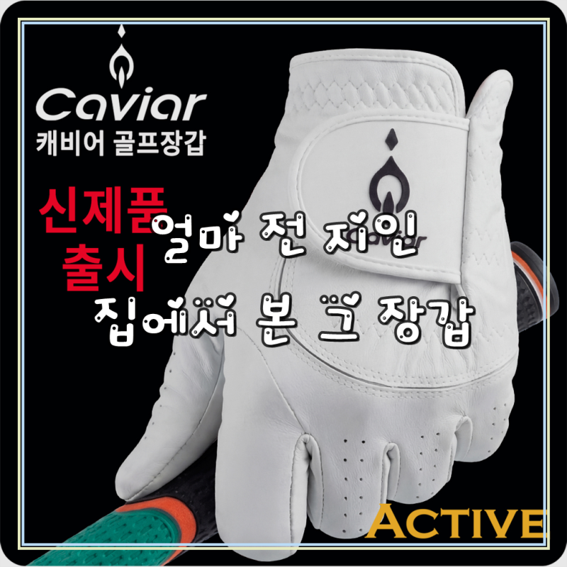 캐비어 골프 장갑 액티브 여성 [왼손,오른손] 합성피혁 선수용 필드용 듀얼트랙션