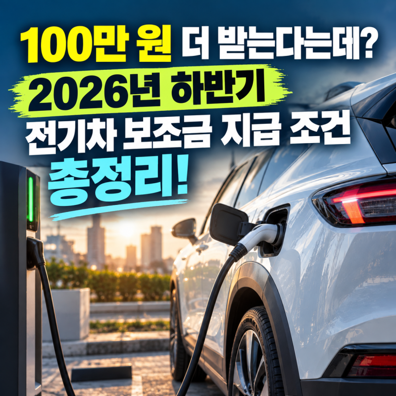 100만 원 더 받는다는데? 2026년 하반기 전기차 보조금 지급 조건 총정리!