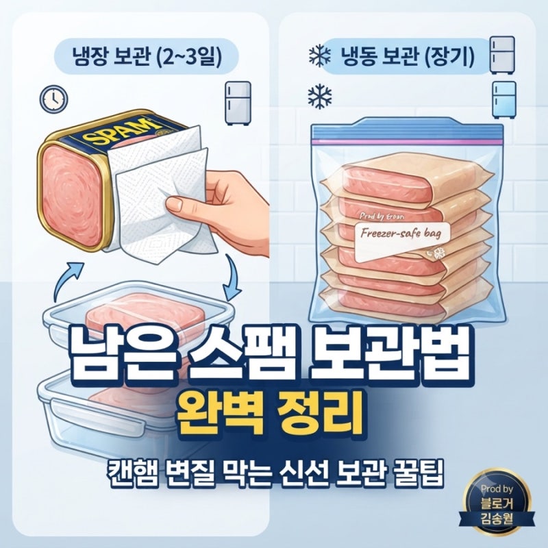 남은 스팸 보관법 완벽 정리: 캔햄 변질 막는 신선 보관 꿀팁