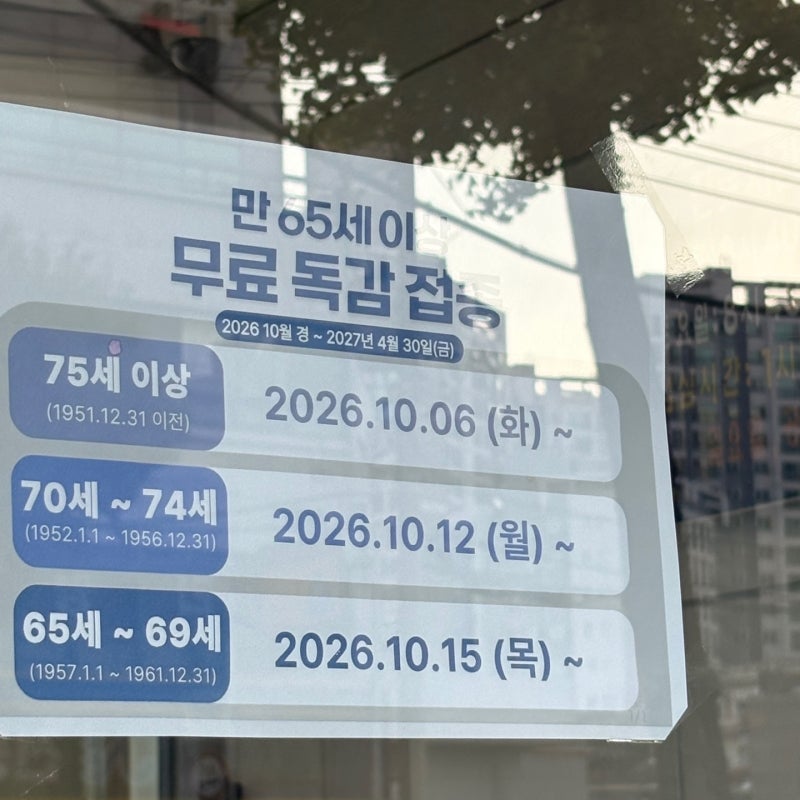 65세 이상, 어린이, 임산부 무료 독감 주사 접종 기간 및 병원 총정리