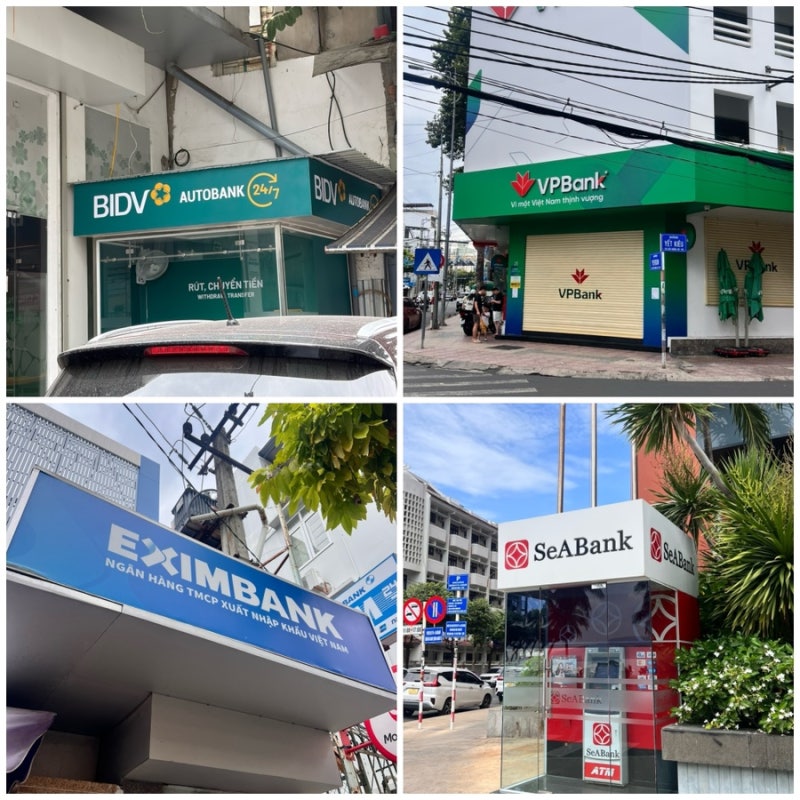 나트랑 시내에서 환전하는 곳-VP Bank/EXIMBANK/SeA bank/ BIDV bank/수수료안내/나트랑시내ATM