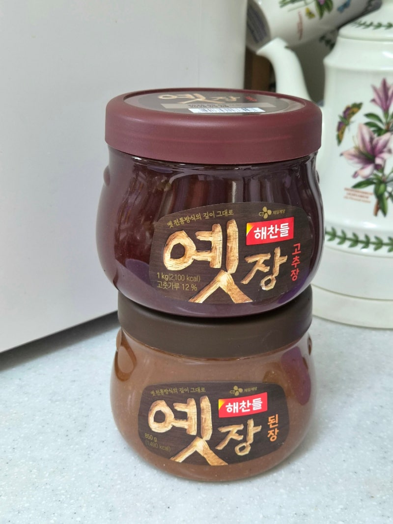 해찬들 옛장 된장 고추장 활용한 매콤한 된장찌개 끓이기
