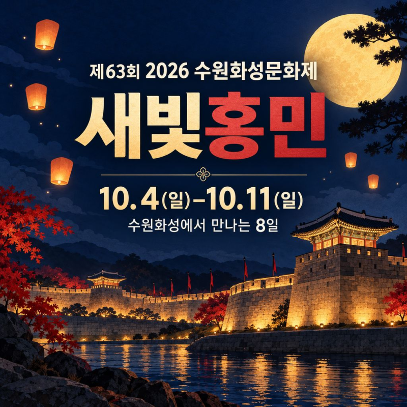 2026 수원화성문화제 일정｜야조·선유몽·정조대왕 능행차 예약 안내