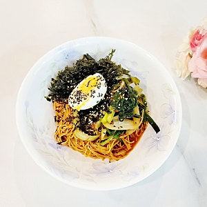 명절 느끼함 싹 없애주는! 열무 비빔국수 2인분 레시피 비빔국수 양념장 만들기