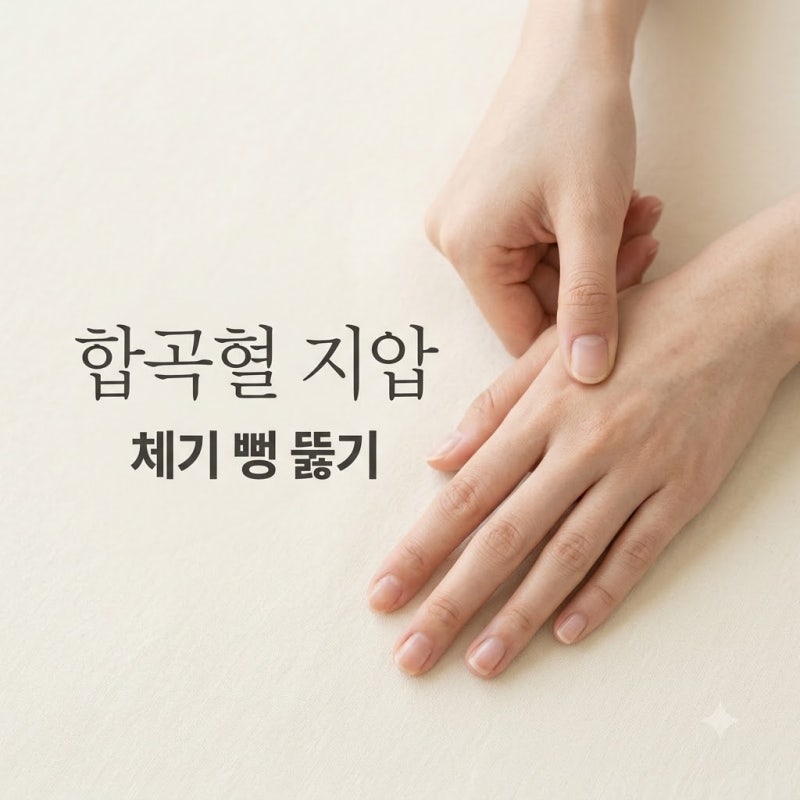엄지·검지 사이만 눌렀다면? 체했을 때 손 지압점 2곳