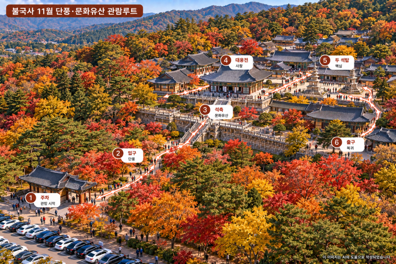 경주 불국사 11월 단풍 어떨까? 절정시기·주차·관람시간