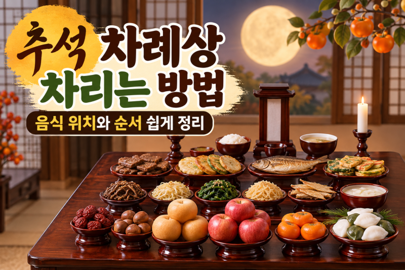 추석 차례상 차리는 방법