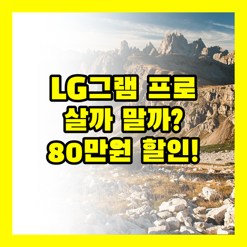 LG그램 프로 17 살까 말까 고민이라면 80만원 할인부터 확인하세요