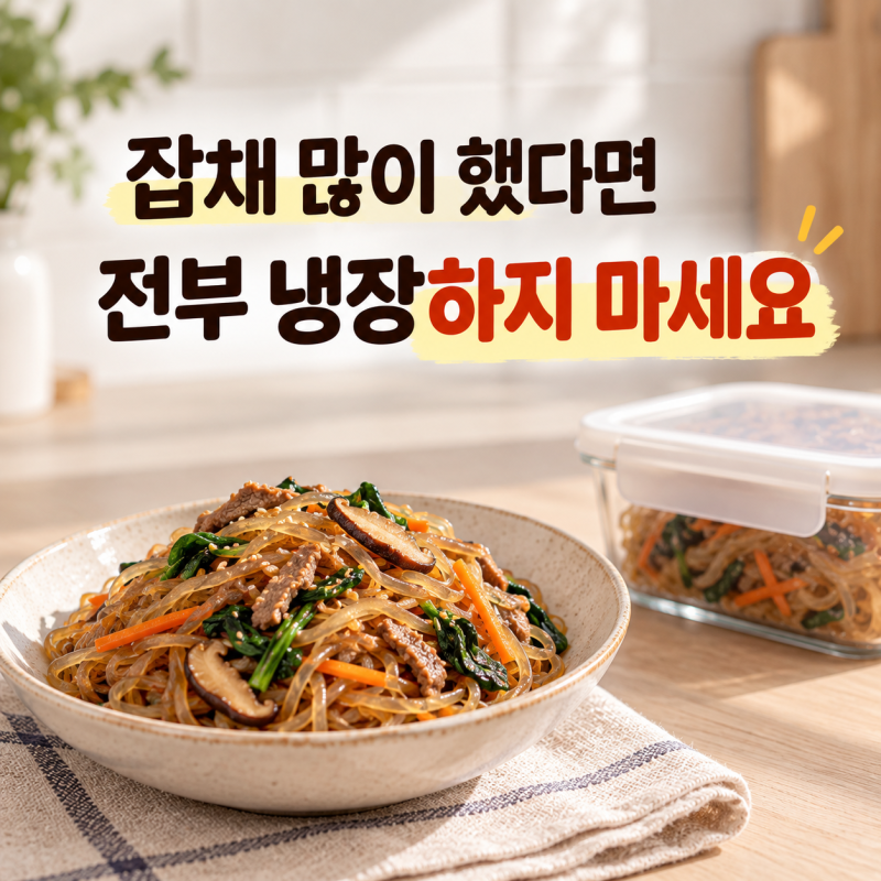 잡채 보관법｜남은 잡채 냉장·냉동 보관기간은?