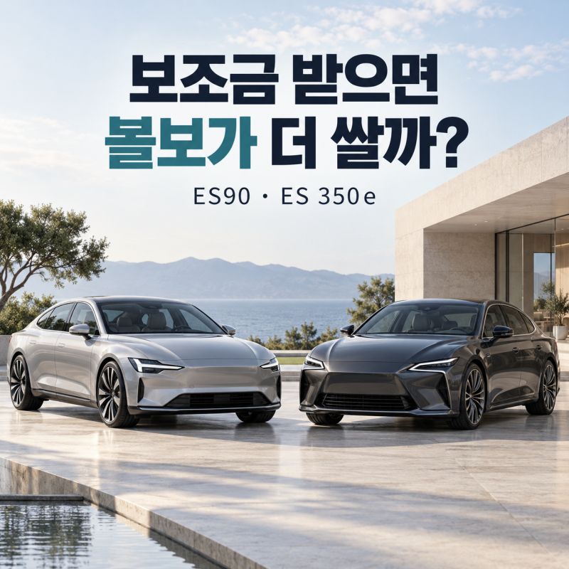 볼보 ES90 가격｜보조금 받으면 렉서스 ES보다 저렴할까?