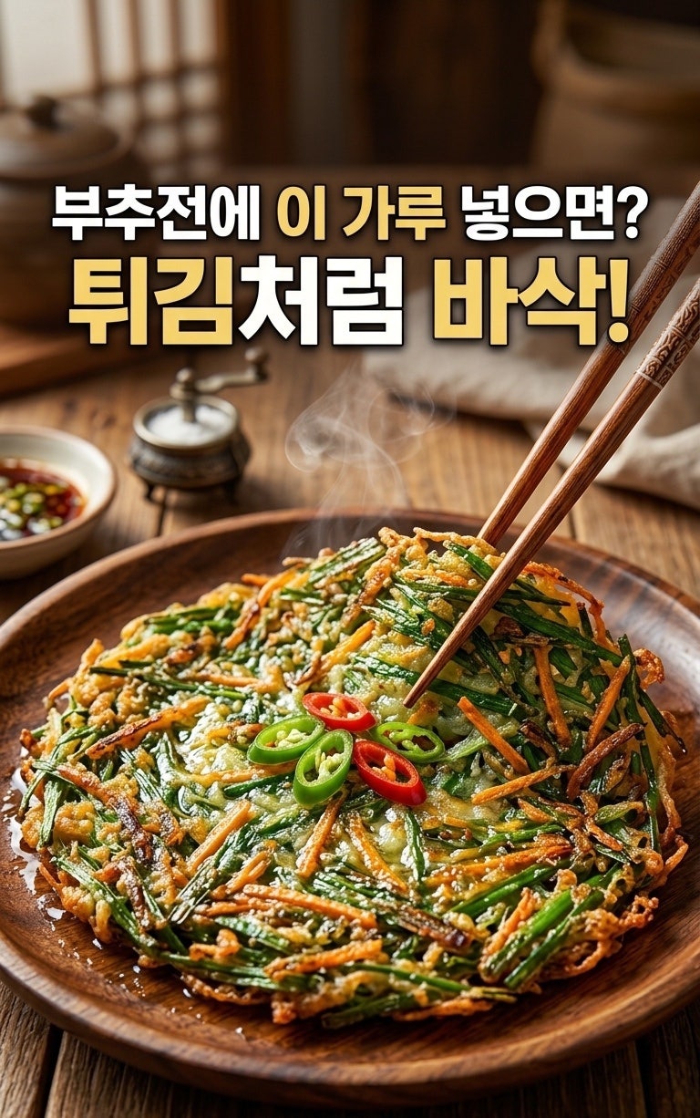 부추전 바삭하게 만드는법 황금레시피 비법가루