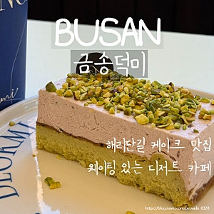 해운대 해리단길 디저트 카페, 케이크가 맛있는 금송덕미.