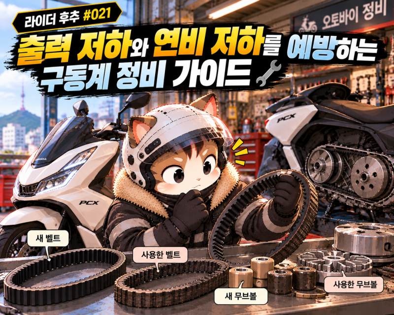 125cc 스쿠터 구동계 벨트와 무브볼, 언제 점검해야 할까?｜11만 km 라이더 후추의 정비 생각