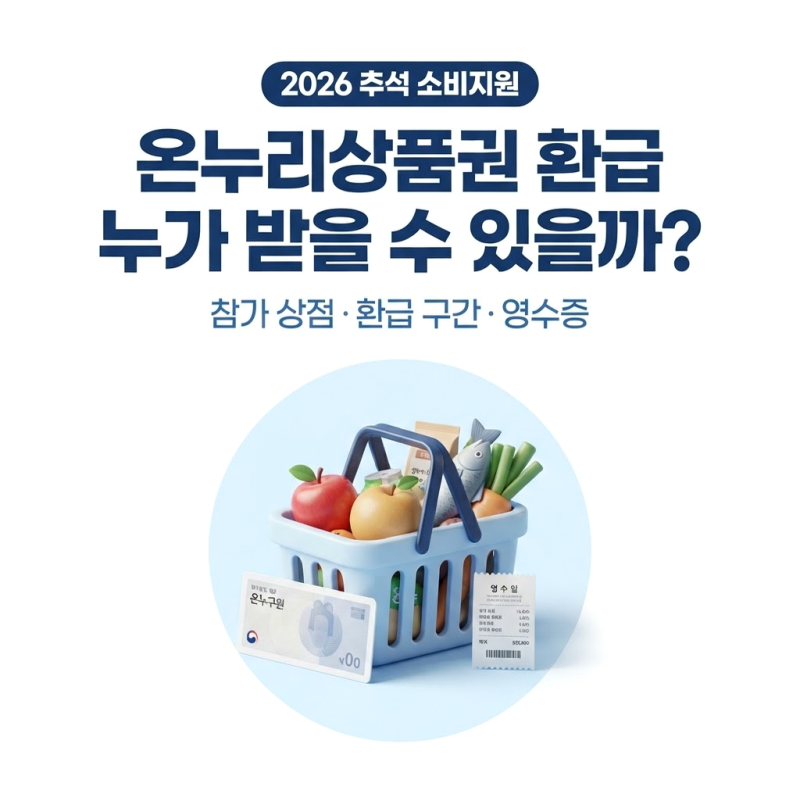 2026 추석 온누리 환급 9월 20일 종료, 이후 행사 확인 방법