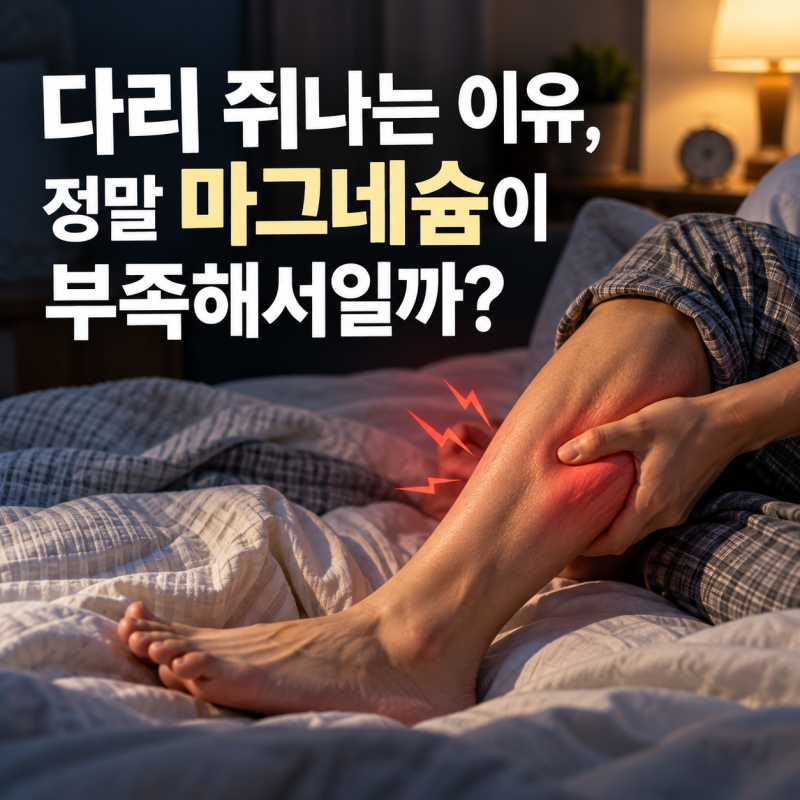 다리 쥐나는 이유, 정말 마그네슘이 부족해서일까?