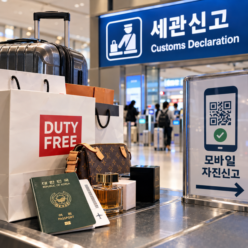 면세품 세관 자진신고 방법, 세금 계산, 감면 꿀팁