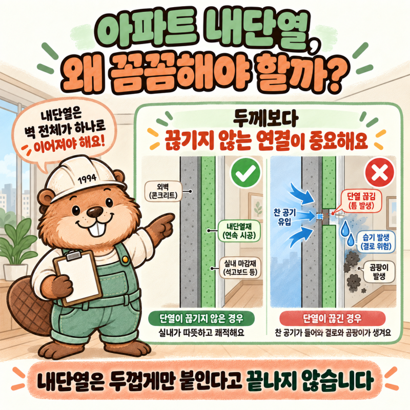 아파트 내단열 왜 꼼꼼해야 할까? 열교·결로를 쉽게 풀어봤어요