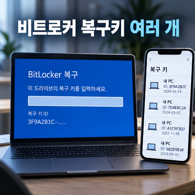 비트로커 복구키가 여러 개라면, 최신 날짜보다 키 ID부터