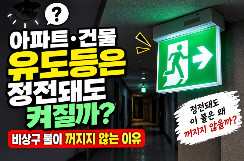 아파트 건물 유도등은 정전돼도 켜질까?