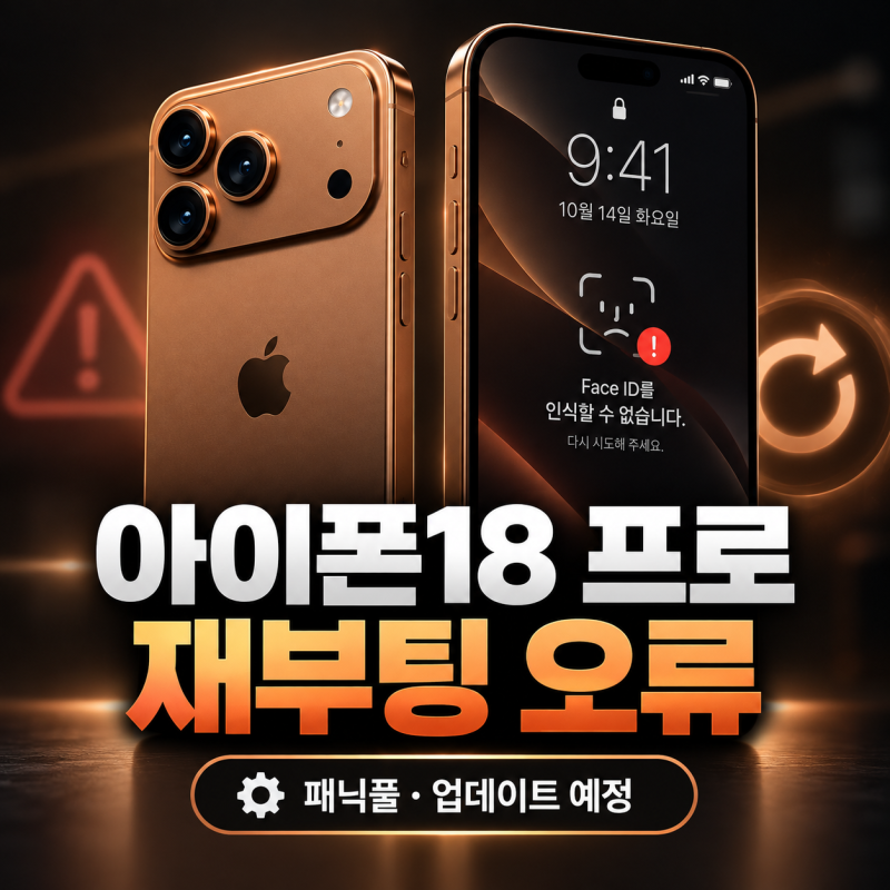 아이폰18 프로 패닉풀 재부팅 오류 해결? panic-full 증상·확인방법 정리