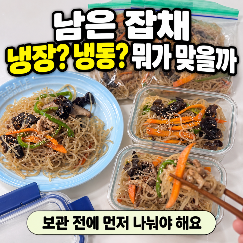잡채 보관법, 남은 잡채 냉동보관까지 이렇게 해요