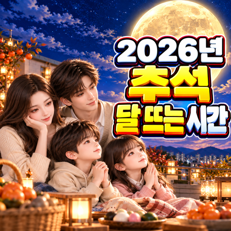 추석 보름달 몇 시에 뜰까? 2026 오늘 달 뜨는 시간·지역별 월출 시간