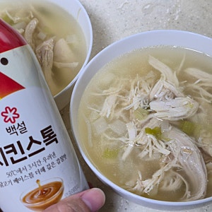 CJ 백설 치킨스톡으로 간단하게 닭곰탕 끓이기