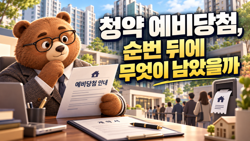 청약 예비당첨자란?｜순번·서류제출·계약까지 실제 진행 순서